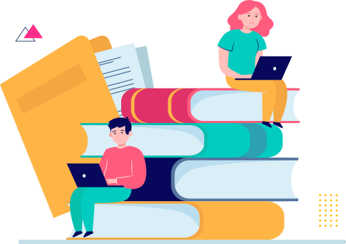 Estudiantes con libros